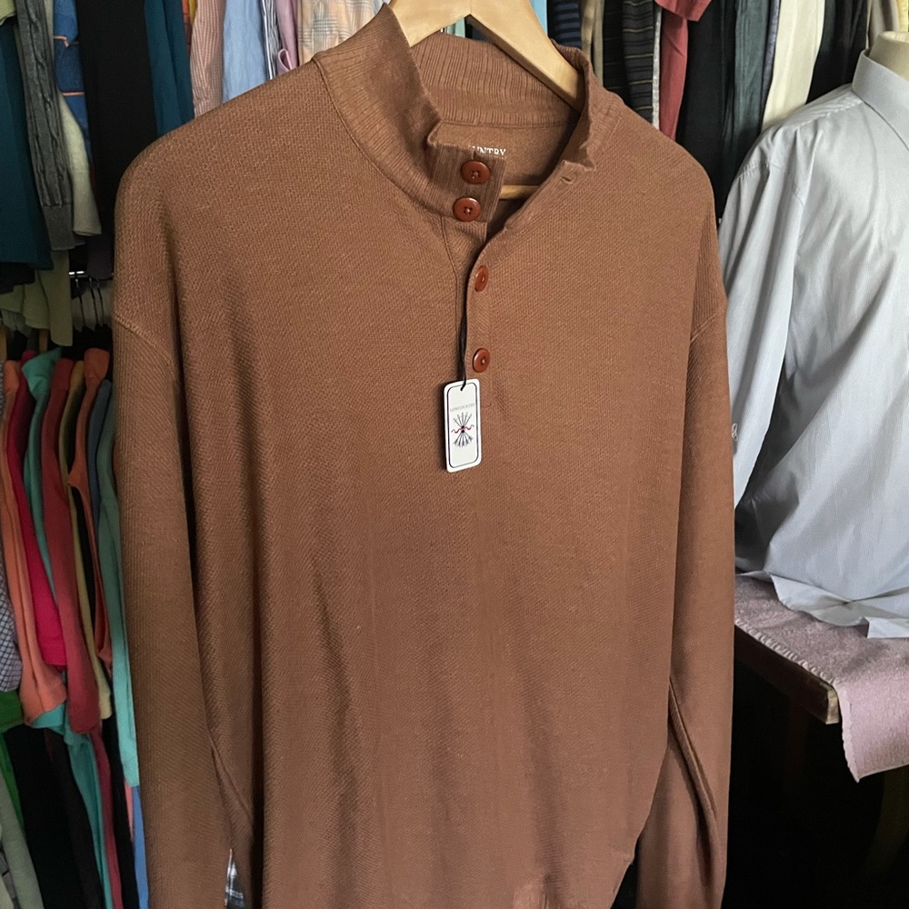 (New) Low Country Men’s Quarter-Button / Brown